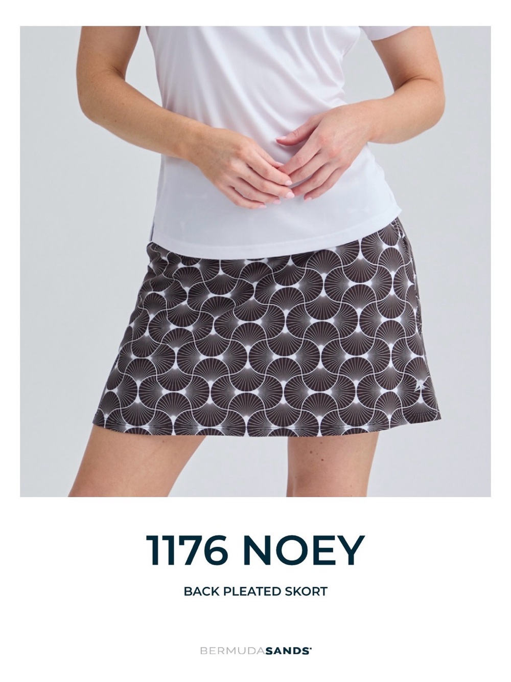 Bermuda Sands Apparel Suly Black Geometric Skort